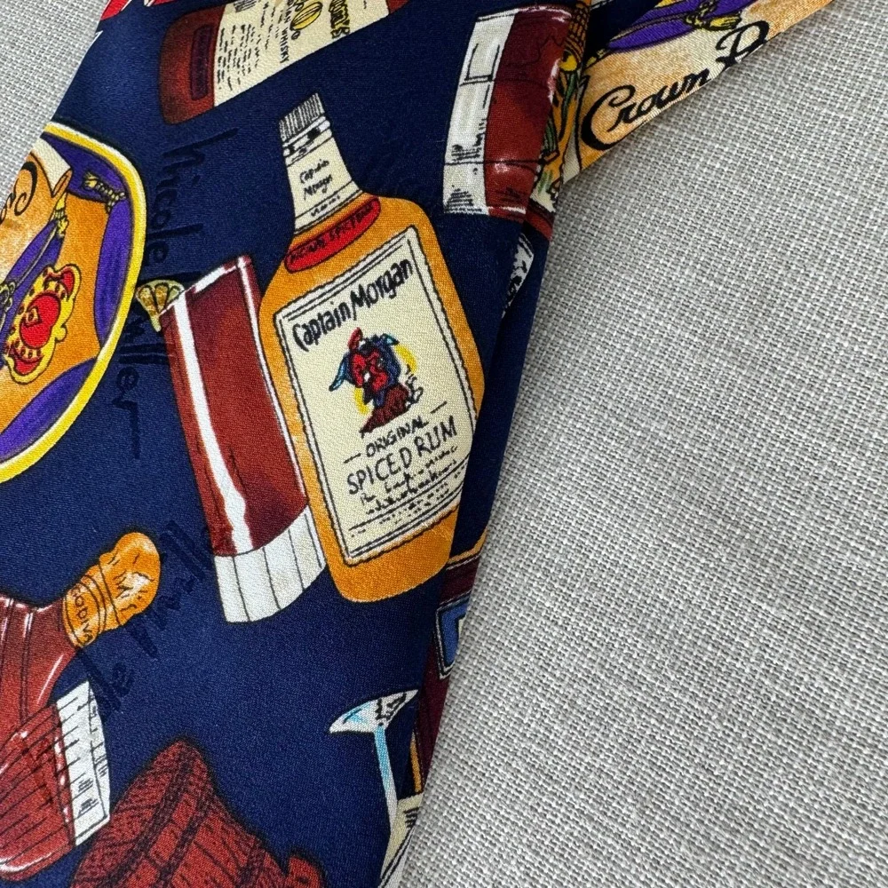 Vintage Nicole Miller Seagrams silk‎ tie 1994